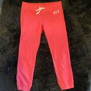 Abercrombie Kids pink 7/8 joggers